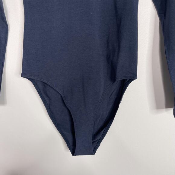 Richer Poorer XSmall Blue Scoop Neck 3/4 Sleeve Bodysuit Soft Stretch Modal - Picture 4 of 9